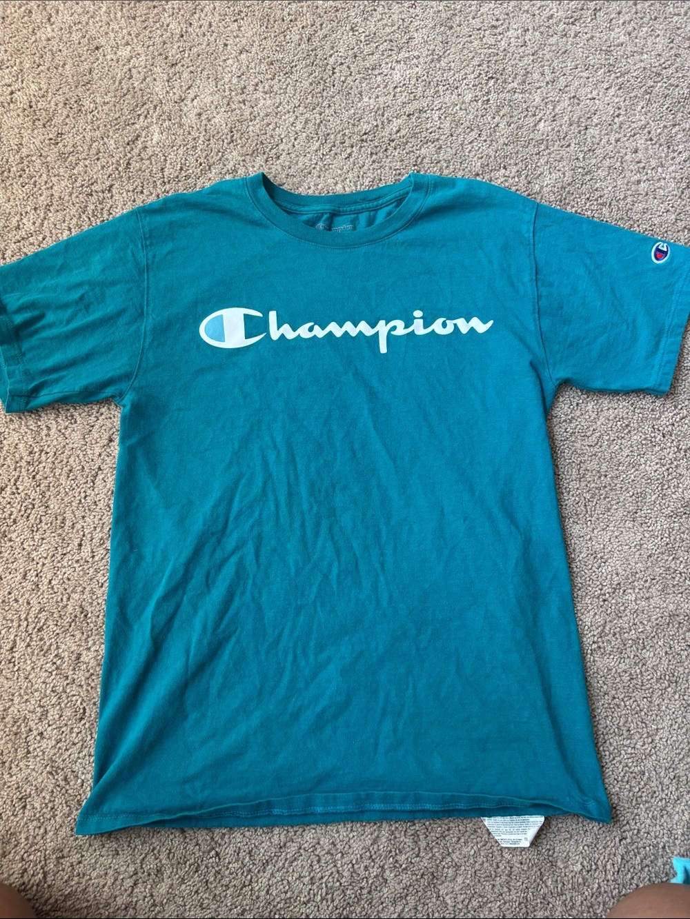 Champion Teal Short Sleeve Logo Tee